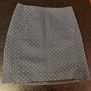 LOFT Navy and White Pencil Skirt